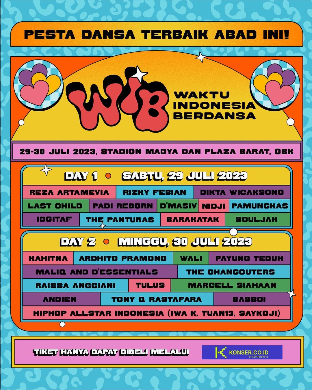 line up waktu indonesia berdansa